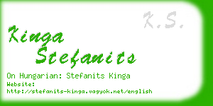kinga stefanits business card